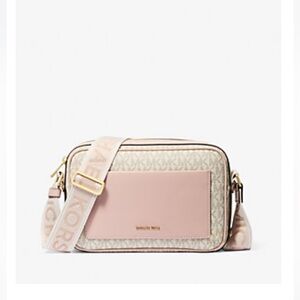 Michael Kors Blush Pink and Cream Crossbody Bag